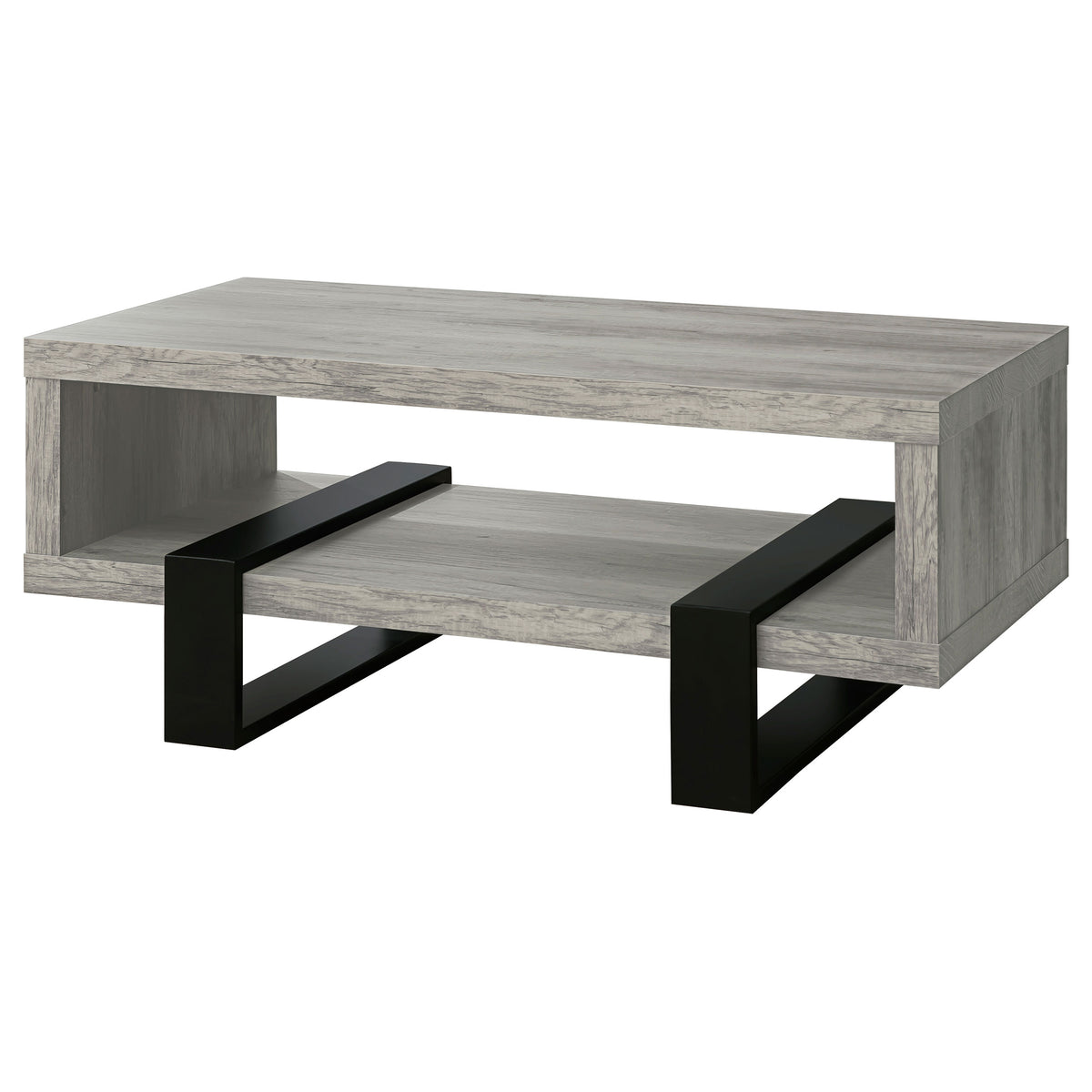 Dinard Engineered Wood Cocktail Coffee Table - Grey Driftwood