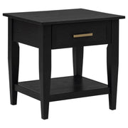 Lindenton 1-drawer Wood Occasional Side End Table - Black