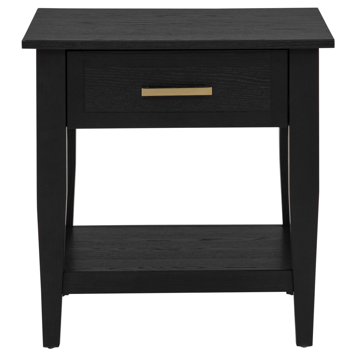Lindenton 1-drawer Wood Occasional Side End Table - Black