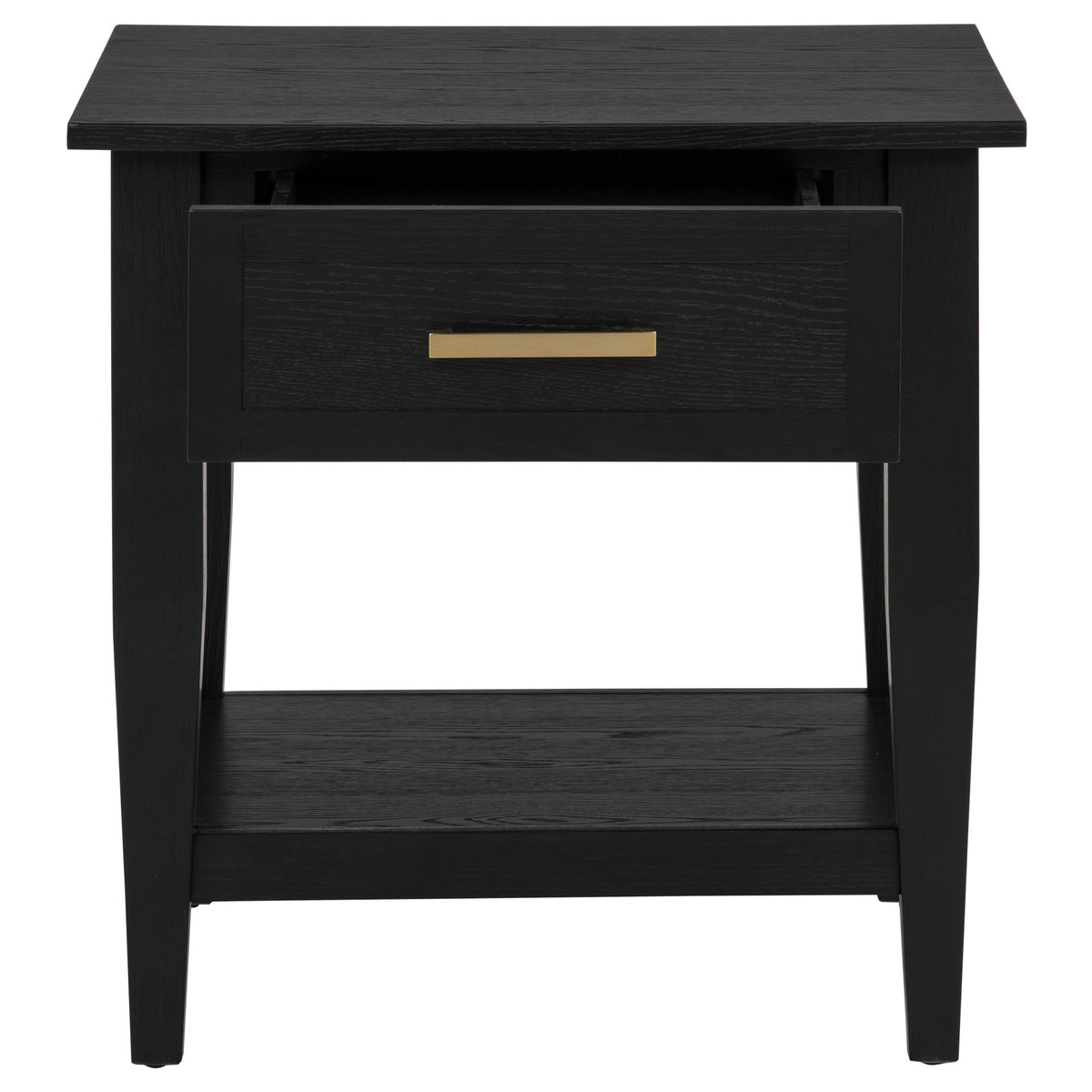 Lindenton 1-drawer Wood Occasional Side End Table - Black