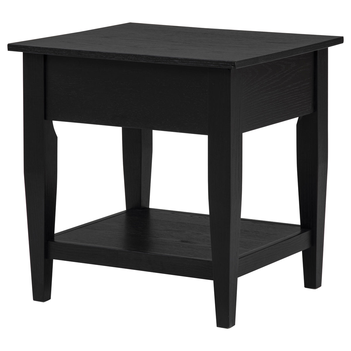 Lindenton 1-drawer Wood Occasional Side End Table - Black