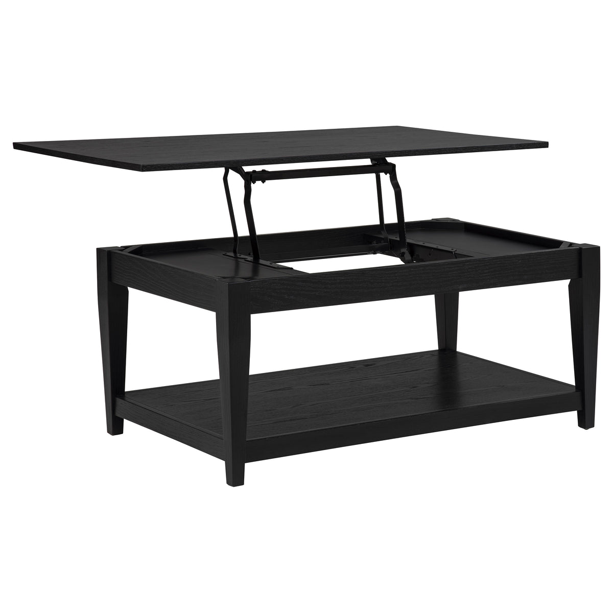 Lindenton 3-piece Wood Lift-Top Coffee and End Table Set - Black