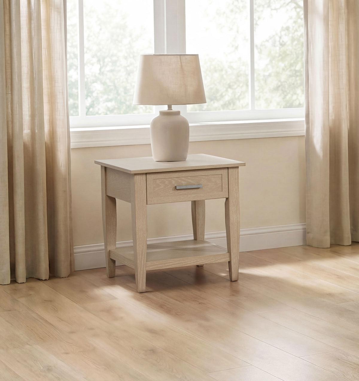 Lindenton 1-drawer Wood Occasional Side End Table - Blonde