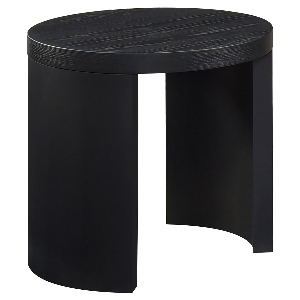 Sweeney 24-inch Round Wood Occasional Side End Table - Black