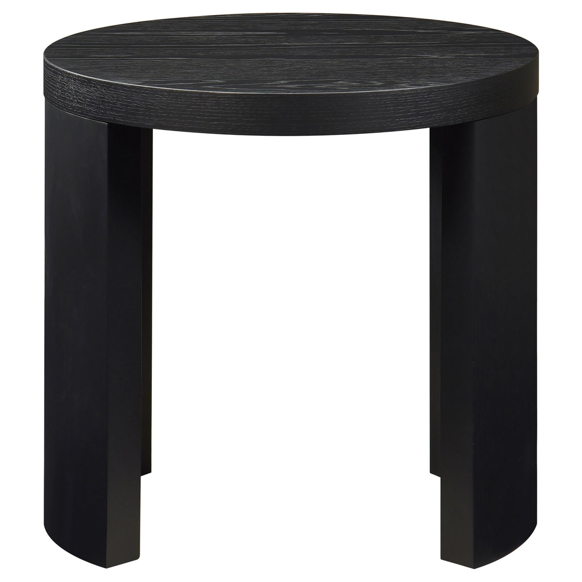 Sweeney 24-inch Round Wood Occasional Side End Table - Black
