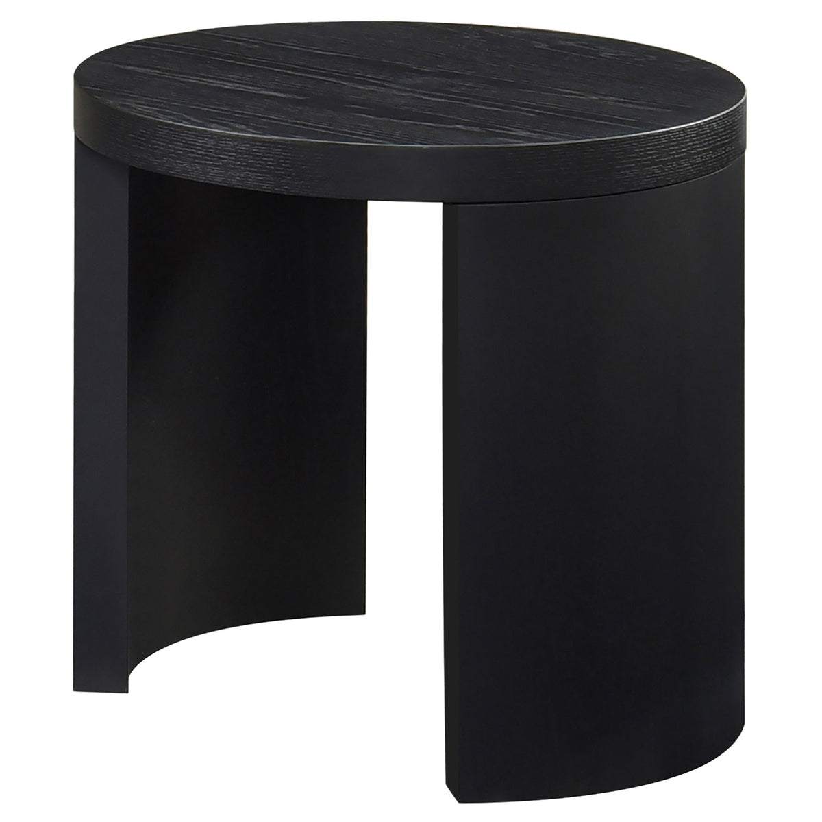 Sweeney 24-inch Round Wood Occasional Side End Table - Black