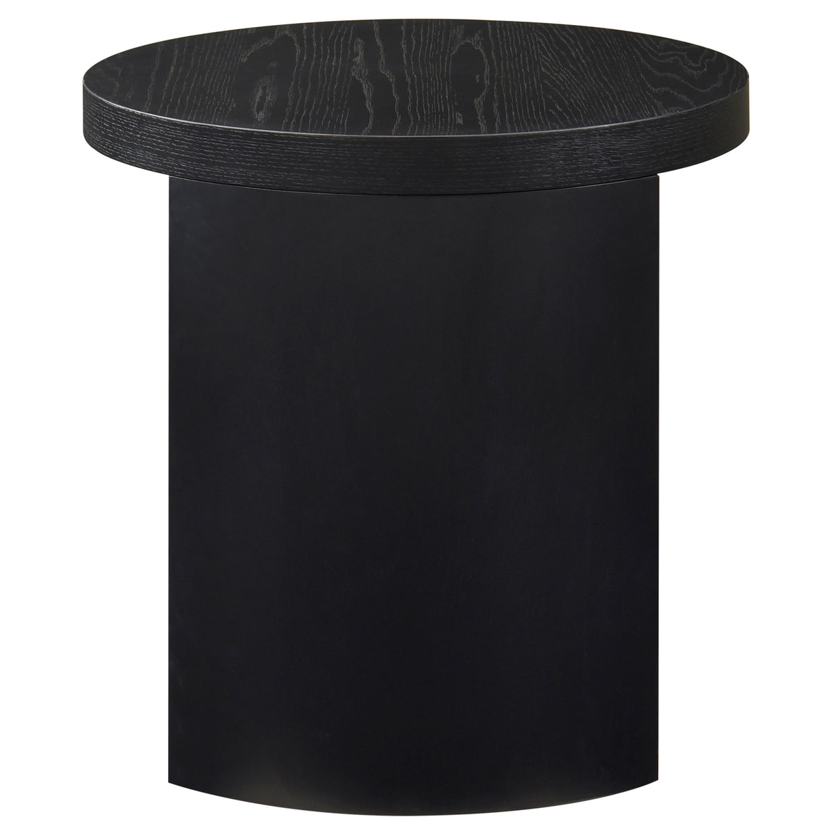 Sweeney 24-inch Round Wood Occasional Side End Table - Black