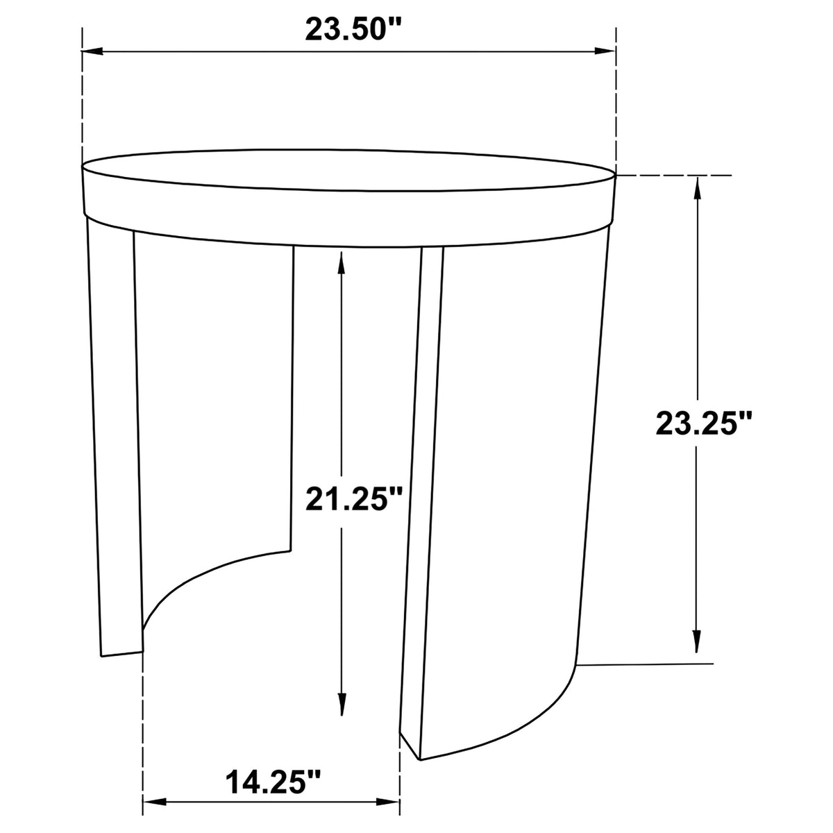 Sweeney 24-inch Round Wood Occasional Side End Table - Black