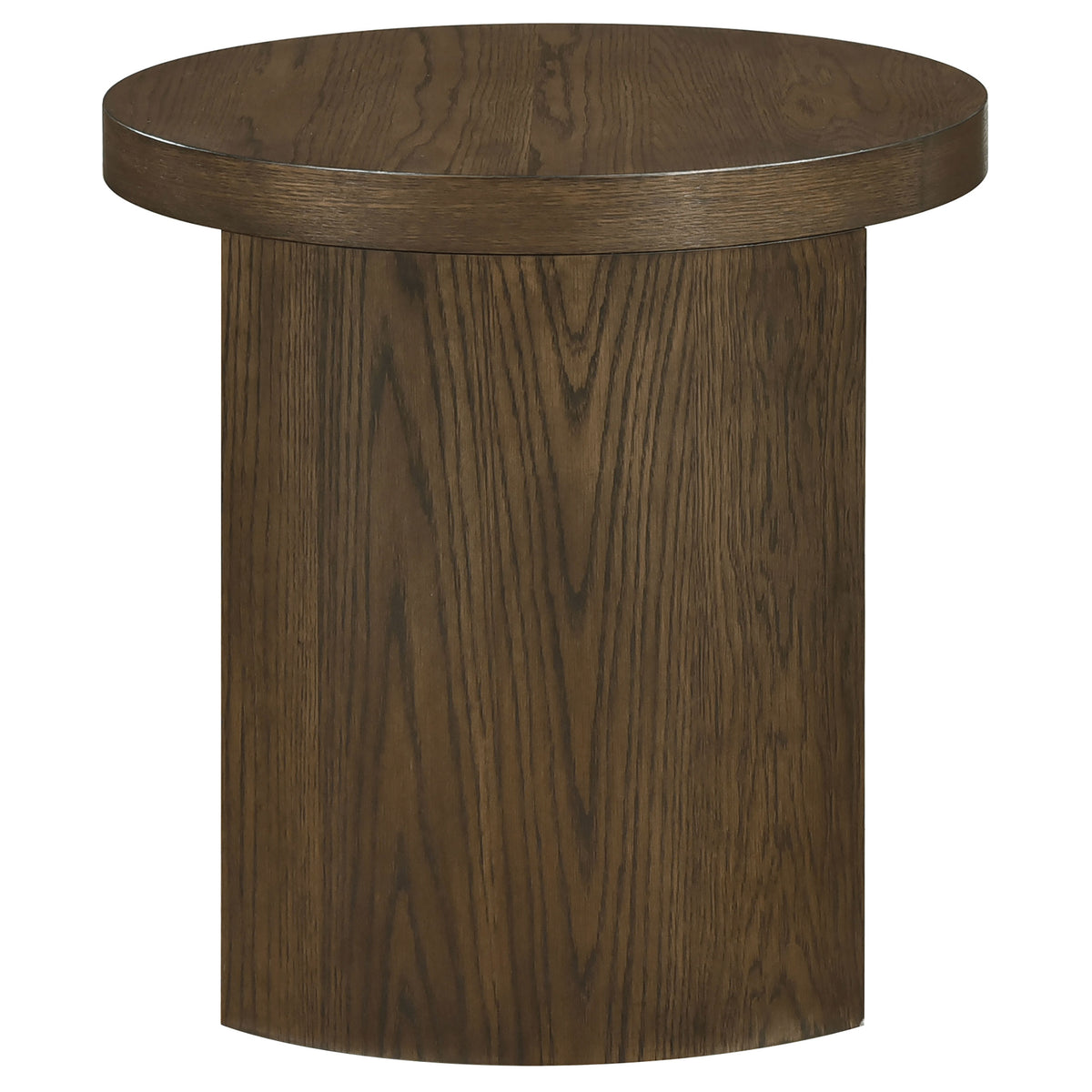 Sweeney 24-inch Round Wood Occasional Side End Table - Dark Walnut