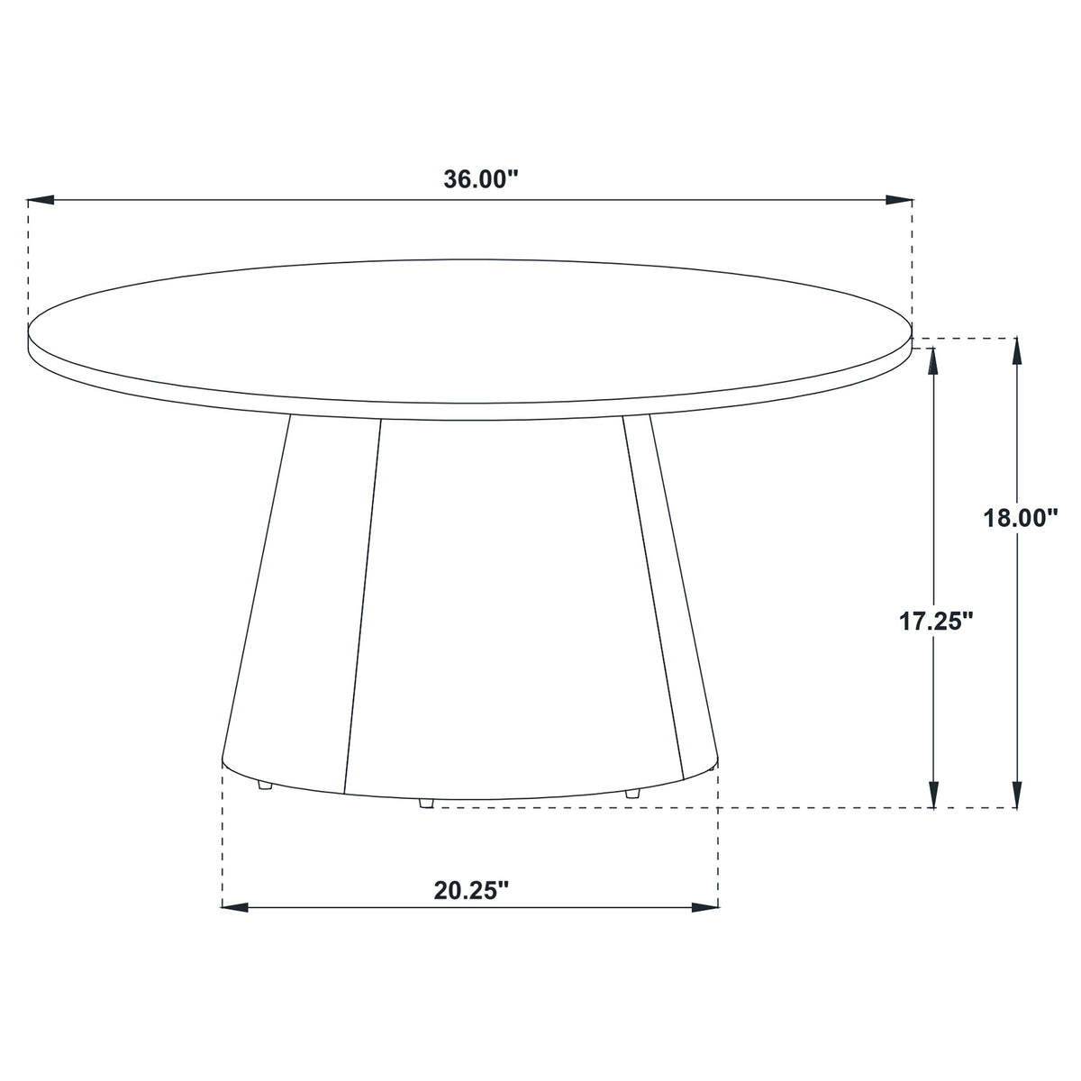 Franklin 36-inch Round SmartTop™ Pedestal Coffee Table Grey and Dark Brown