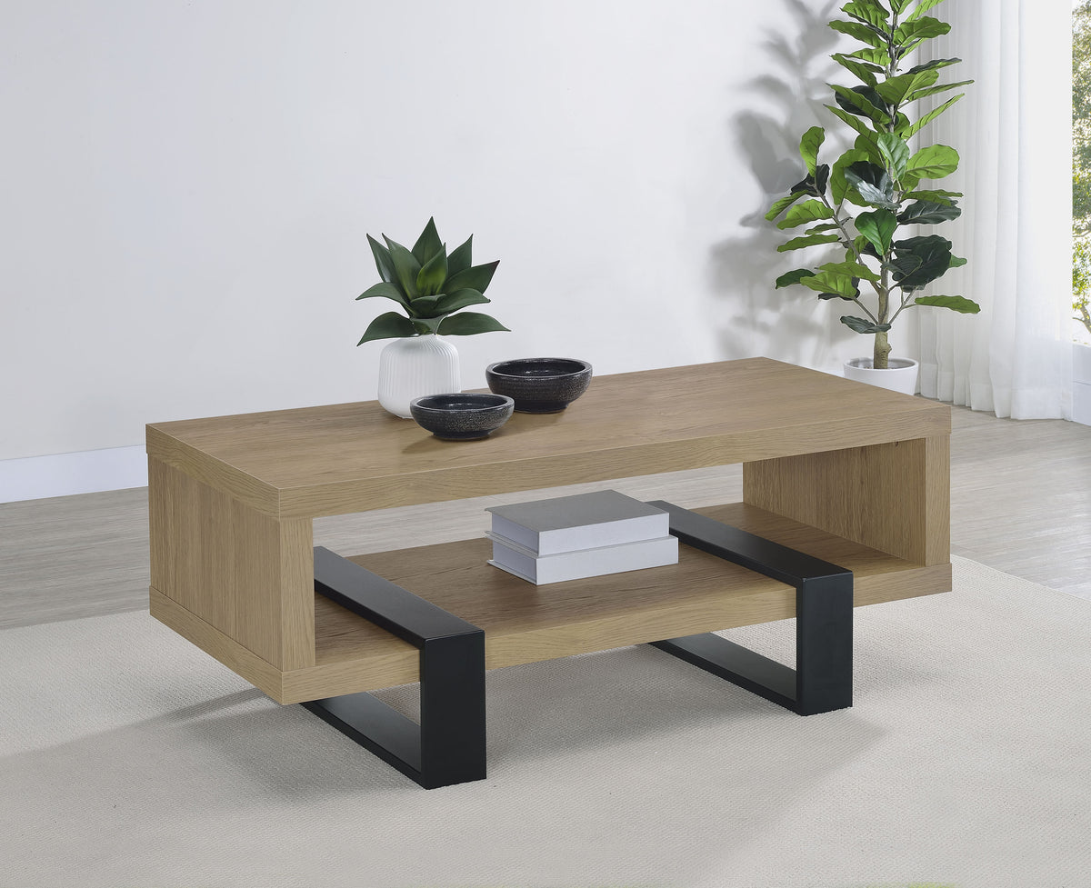 Dinard Engineered Wood Cocktail Coffee Table - Latte