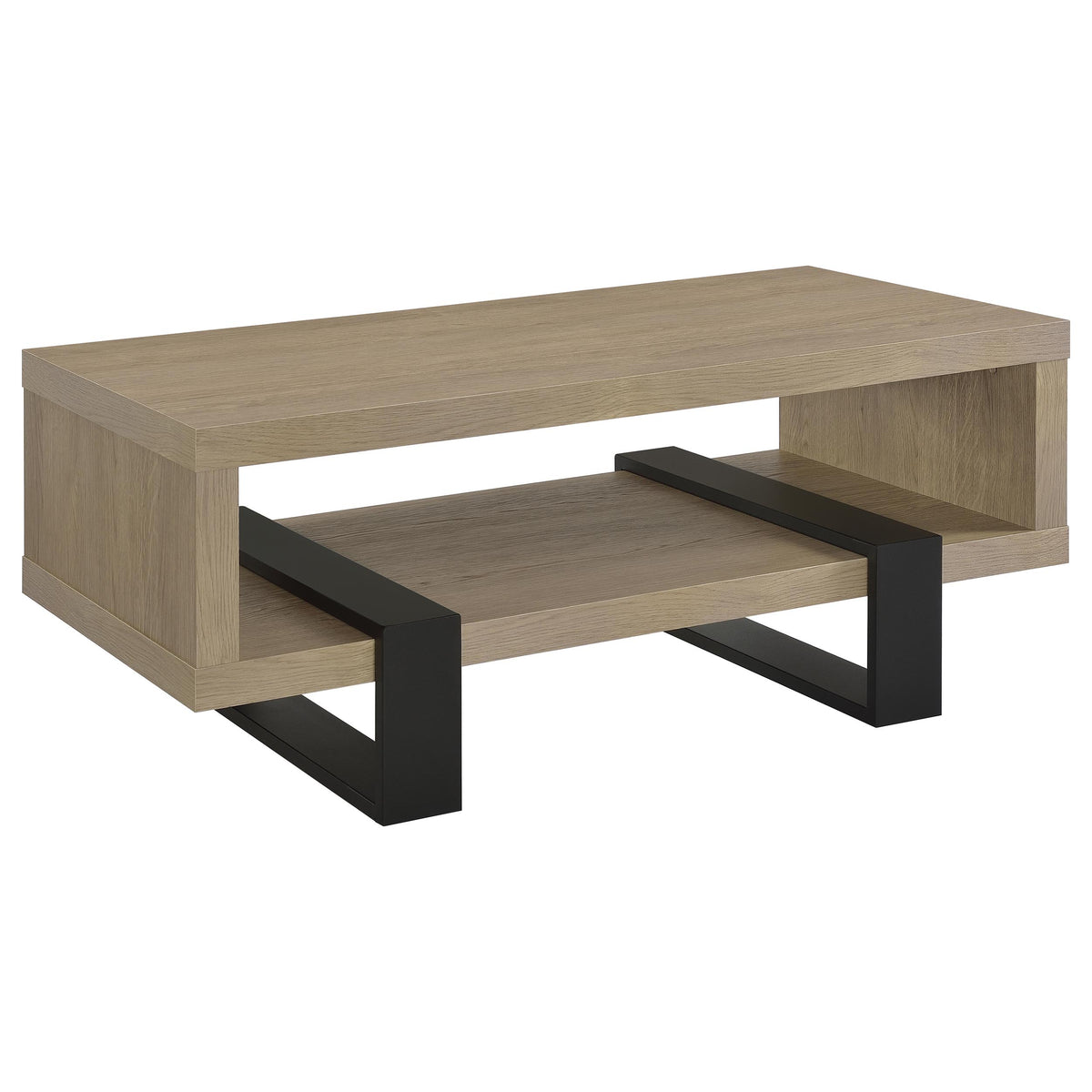Dinard Engineered Wood Cocktail Coffee Table - Latte