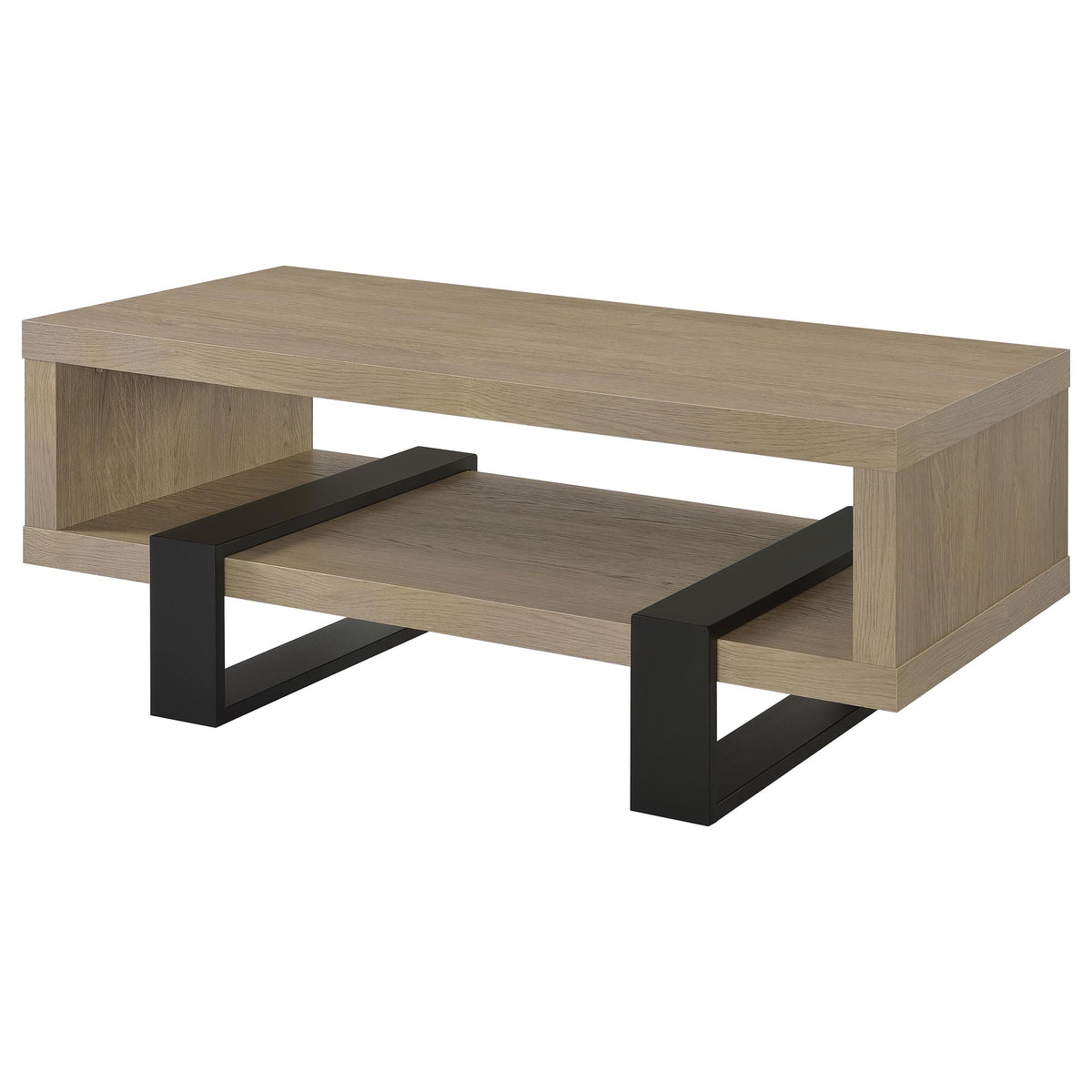 Dinard Engineered Wood Cocktail Coffee Table - Latte
