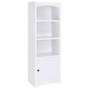 Laughlin 4-shelf Engineered Wood Media Tower - White