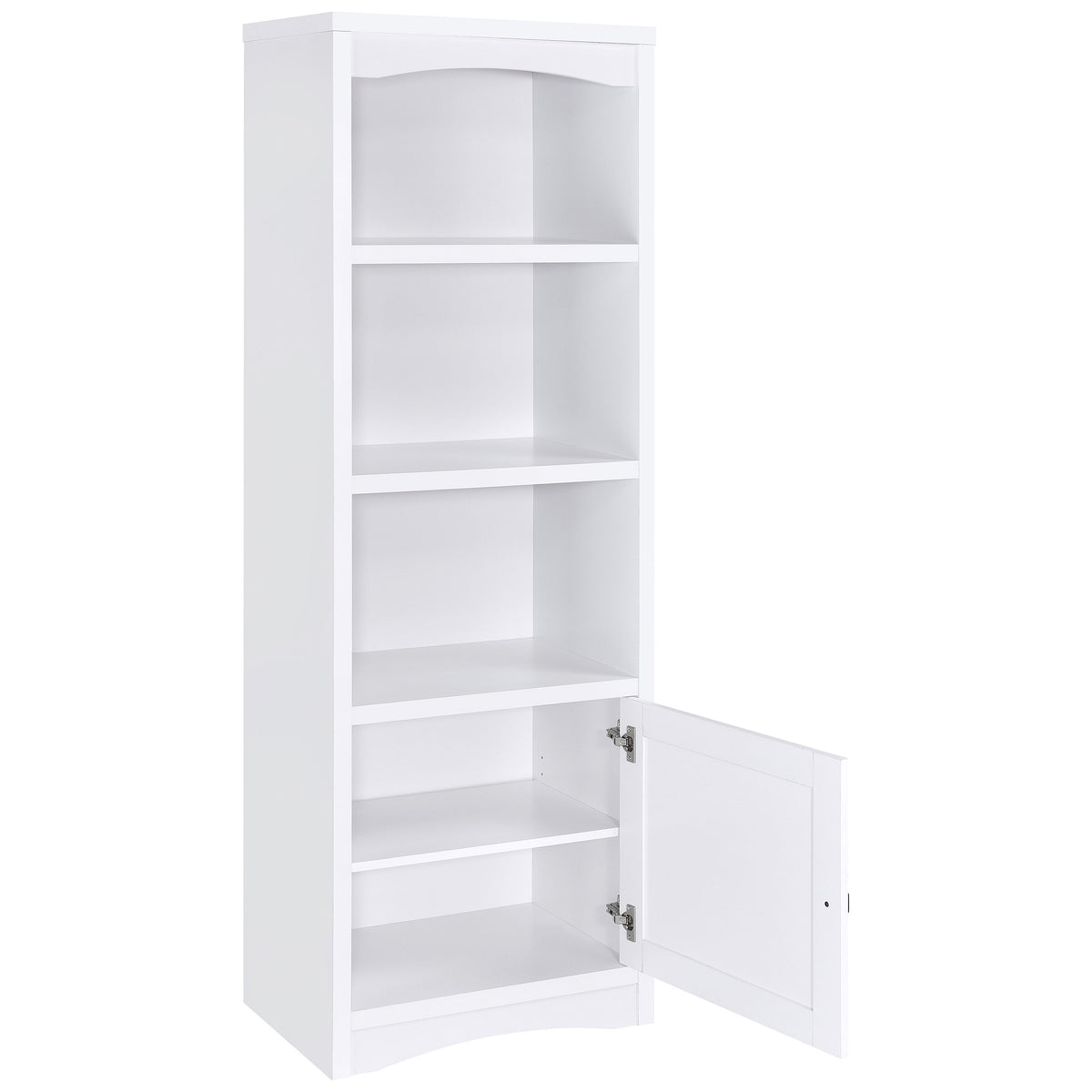Laughlin 4-shelf Engineered Wood Media Tower - White