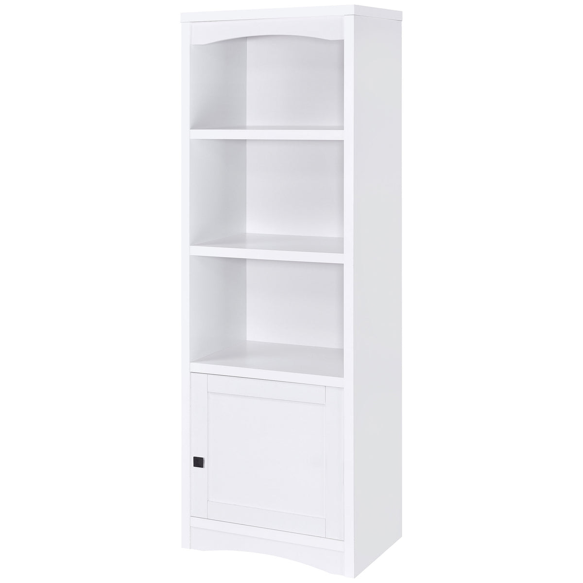 Laughlin 4-shelf Engineered Wood Media Tower - White