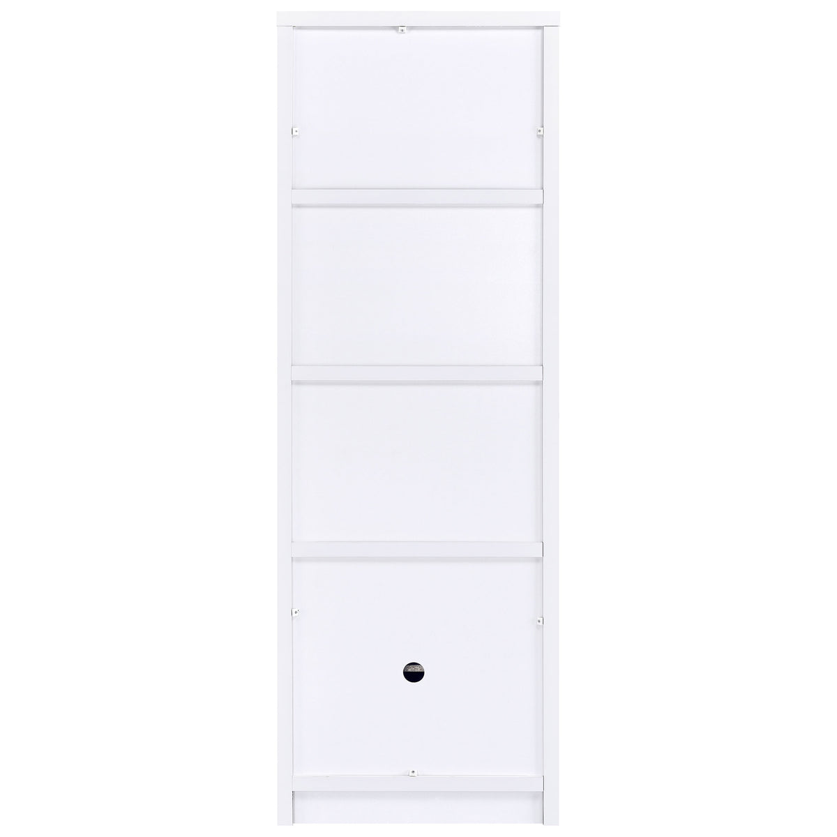 Laughlin 4-shelf Engineered Wood Media Tower - White