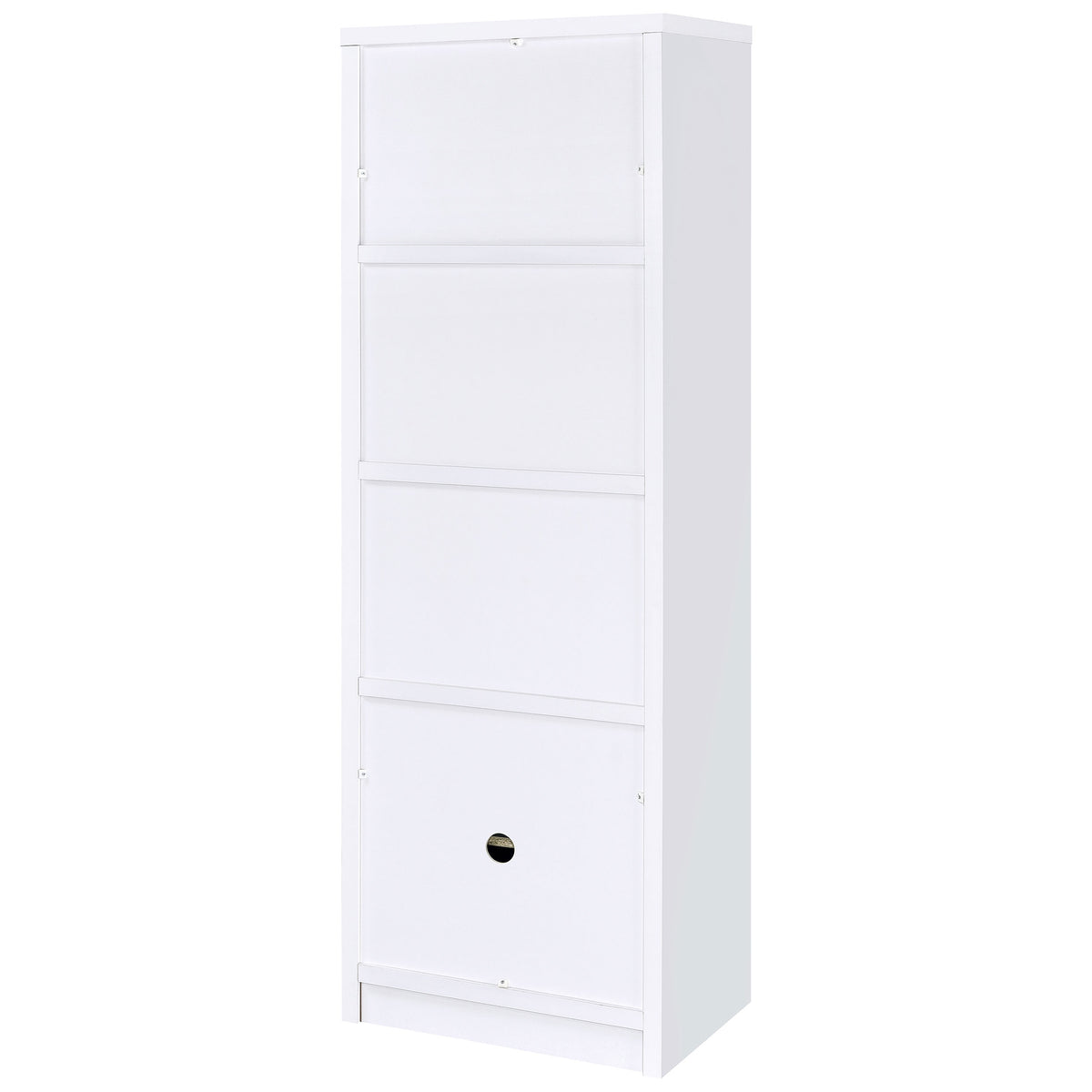 Laughlin 4-shelf Engineered Wood Media Tower - White