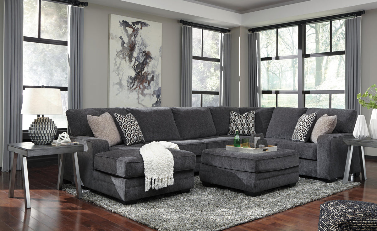 Tracling 3-Piece Sectional with Chaise Chenille