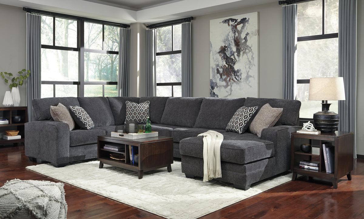 Tracling 3-Piece Sectional with Chaise Chenille