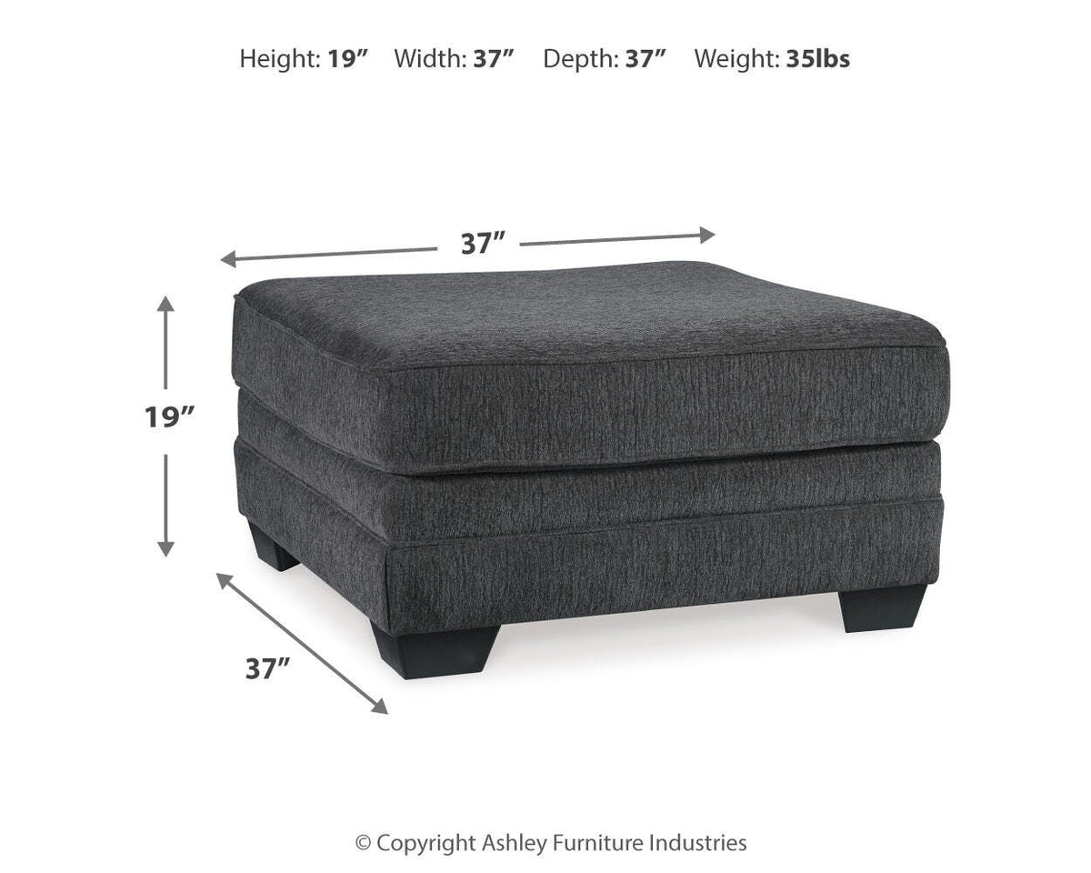 Tracling Oversized Accent Ottoman Chenille