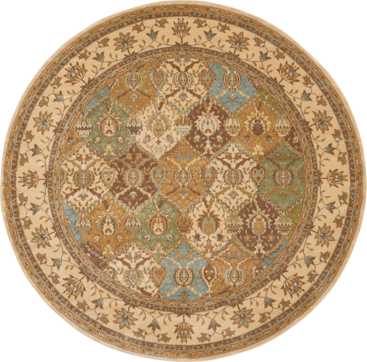 Modesto MDS04 Beige Rug - Round
