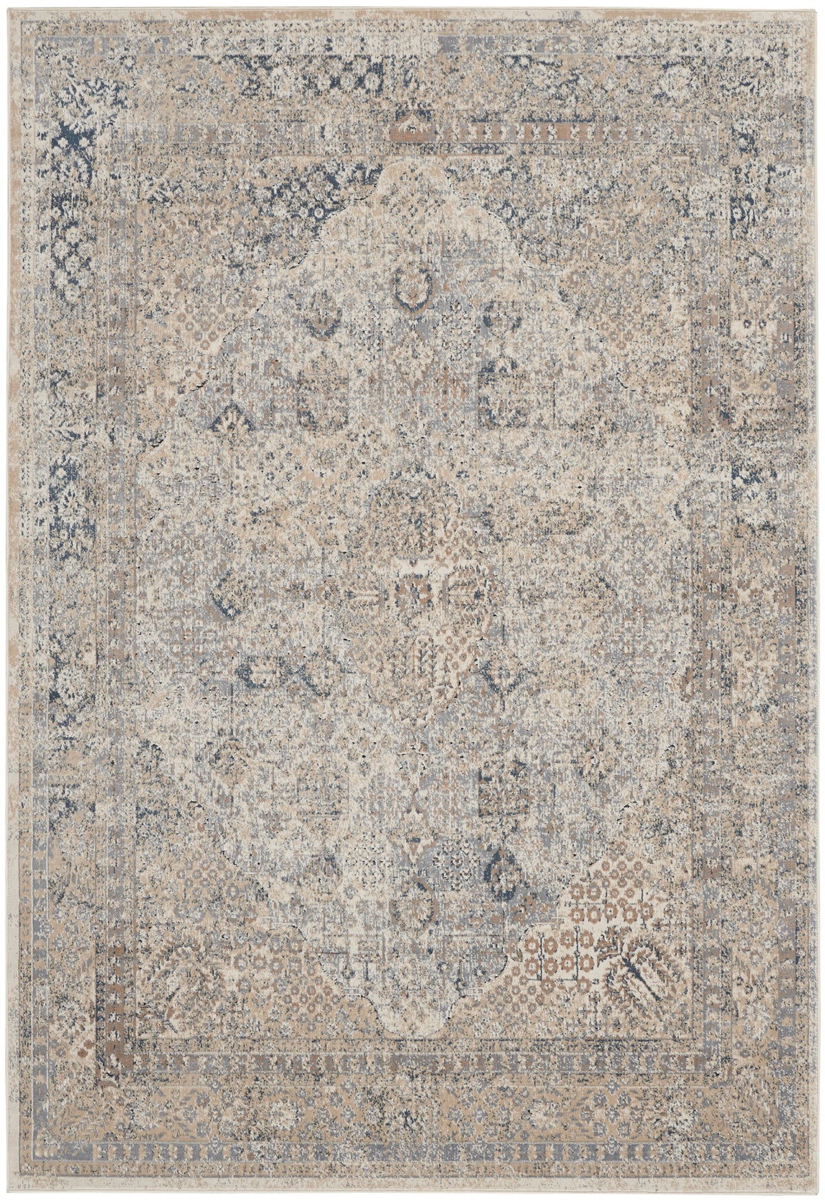 Malta MAI01 Ivory Blue Rug - Rectangle