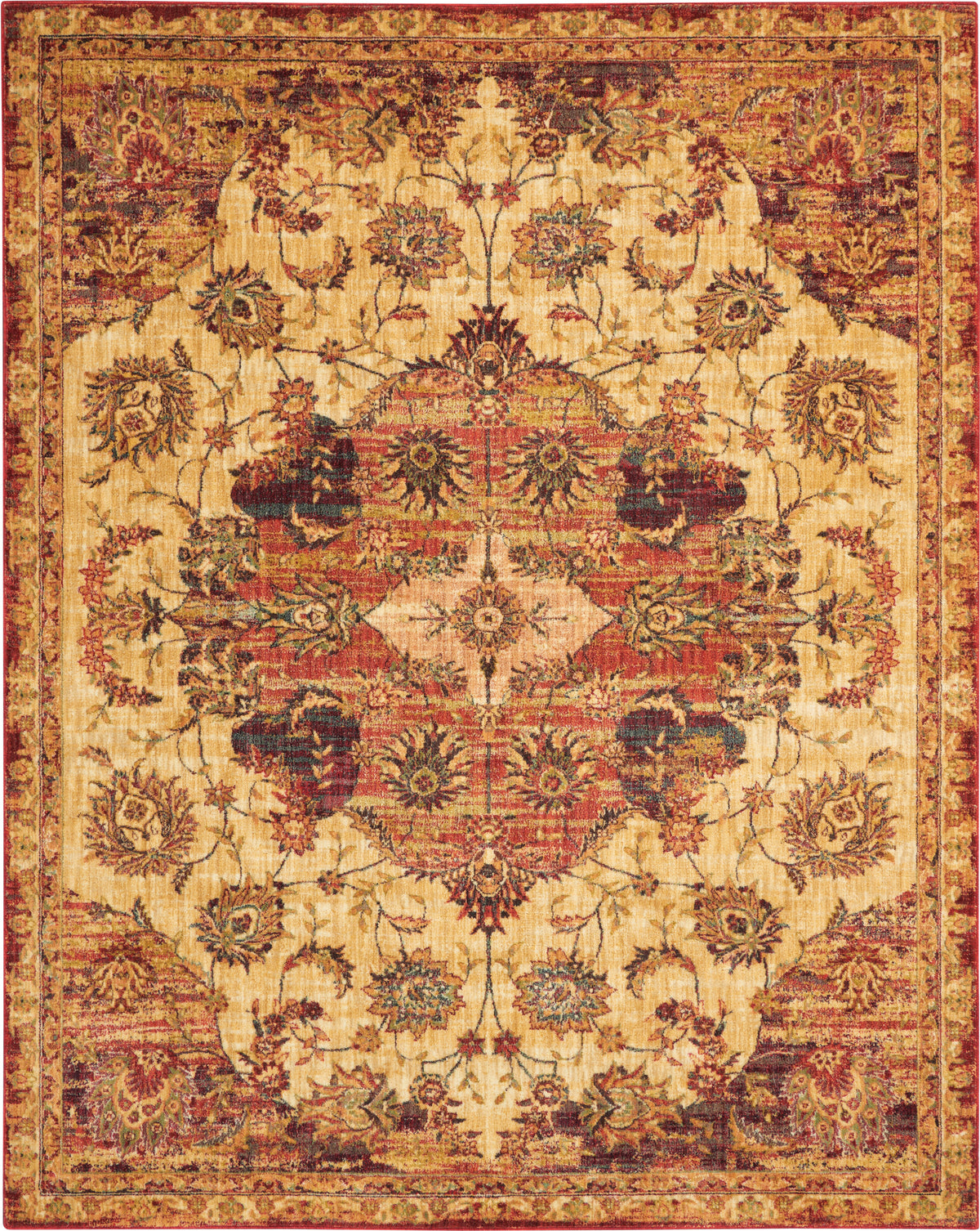 Jewel JEL01 Cream Red Rug - Rectangle