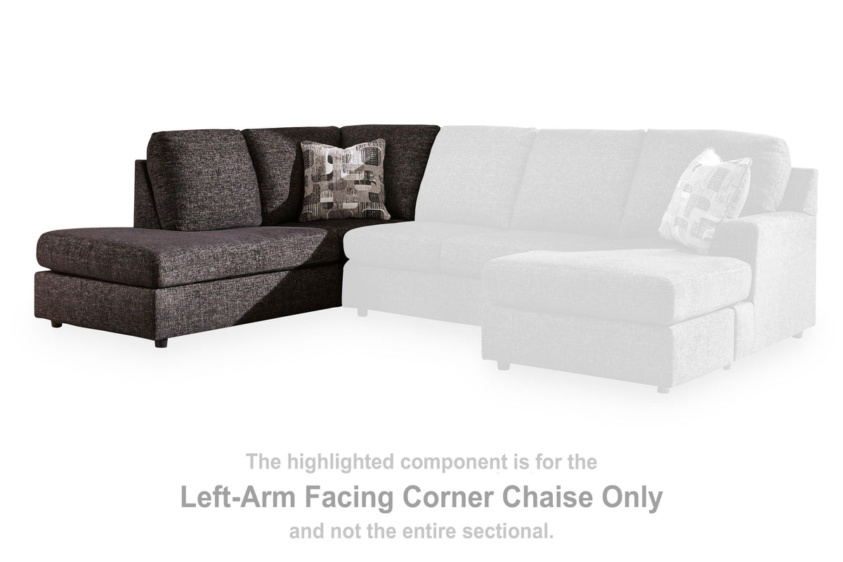 Lentiz LAF Corner Chaise Chenille Next-Gen Nuvella™ Performance Fabric