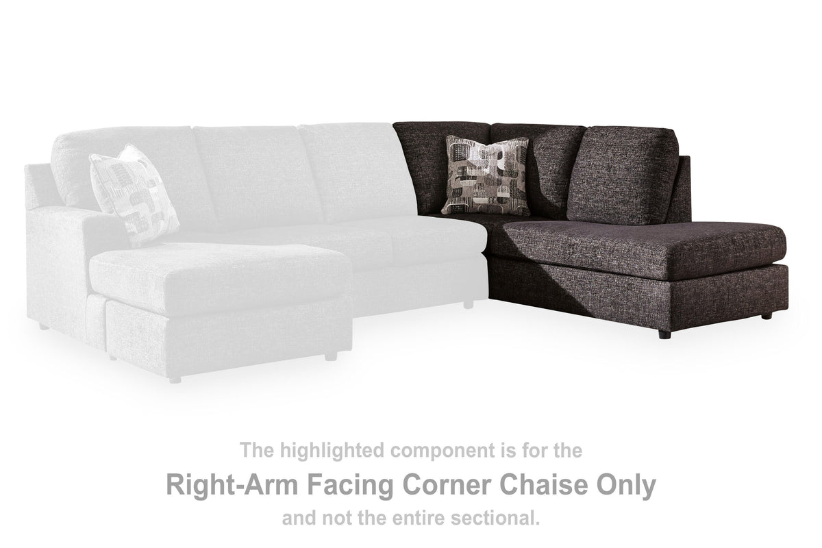 Lentiz RAF Corner Chaise Chenille Next-Gen Nuvella™ Performance Fabric