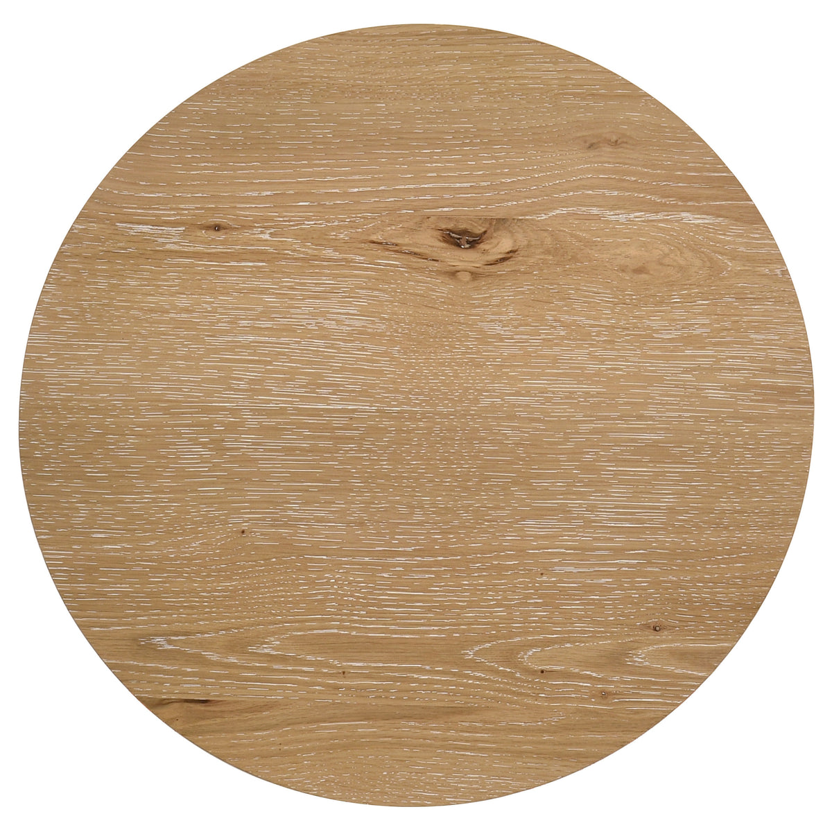 Kessler Round Sculptural Wood End Table - Light Oak