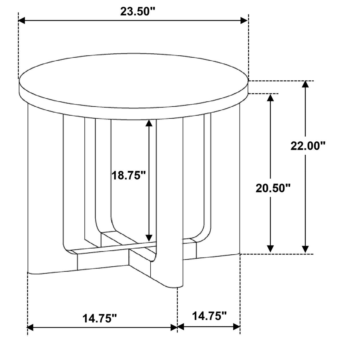 Kessler Round Sculptural Wood End Table - Brown