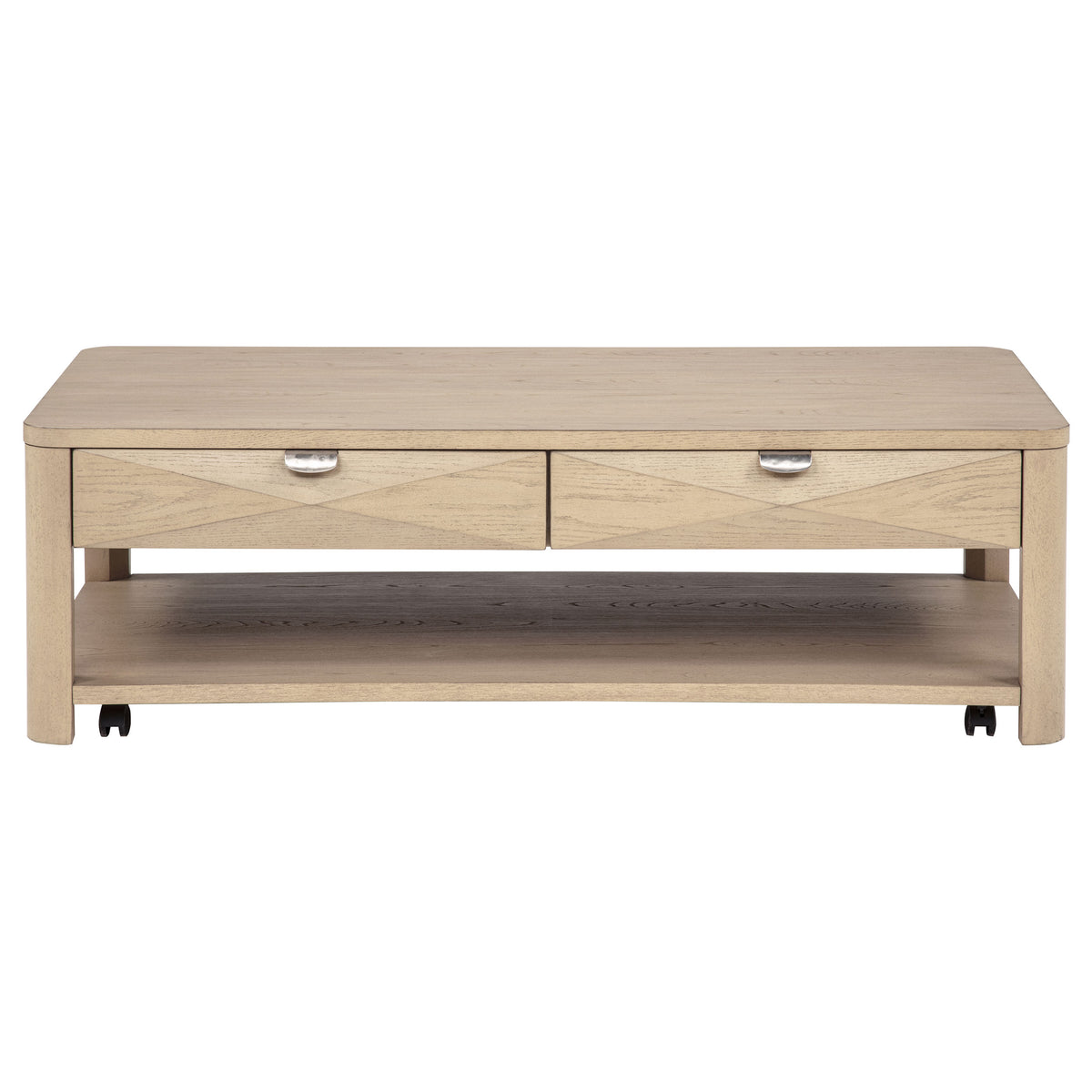 Marcelo 2-piece Coffee Table Set with Storage - Light Elm