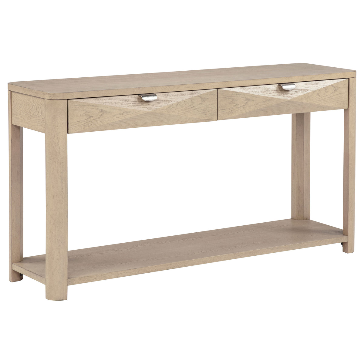Marcelo Sofa Console Table with 2 Drawers and Shelf - Light Elm