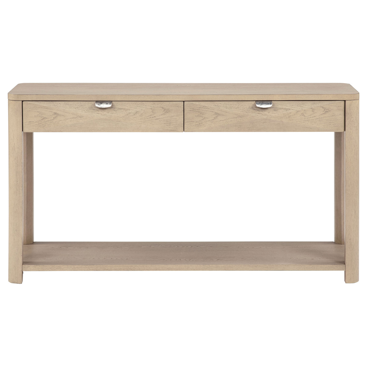 Marcelo Sofa Console Table with 2 Drawers and Shelf - Light Elm