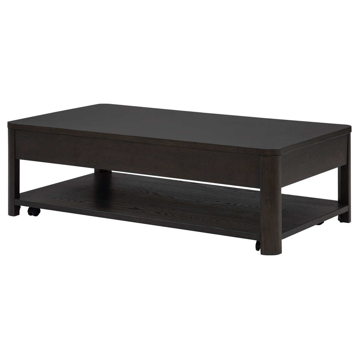 Marcelo Wood Coffee Table with 2 Drawers and Shelf
