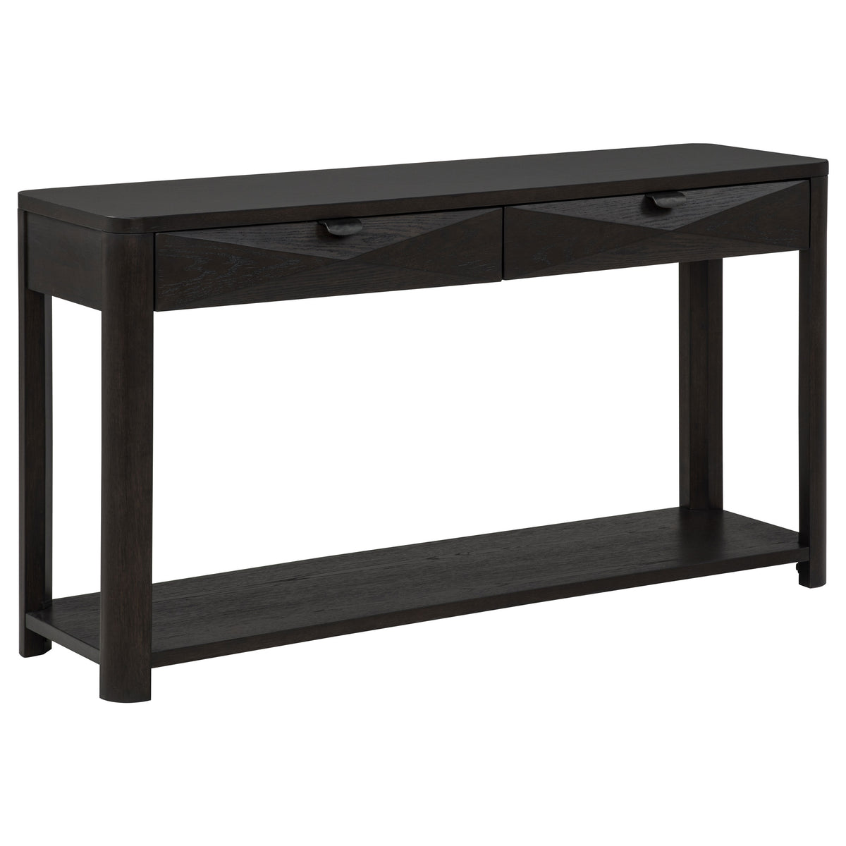 Marcelo Sofa Console Table with 2 Drawers and Shelf - Coffee