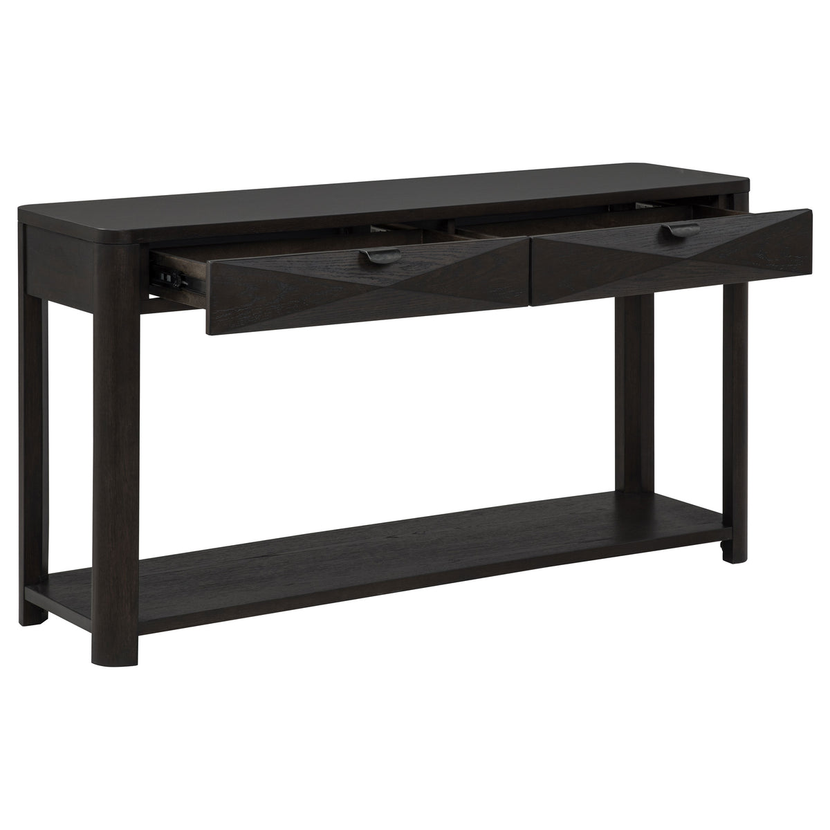 Marcelo Sofa Console Table with 2 Drawers and Shelf - Coffee