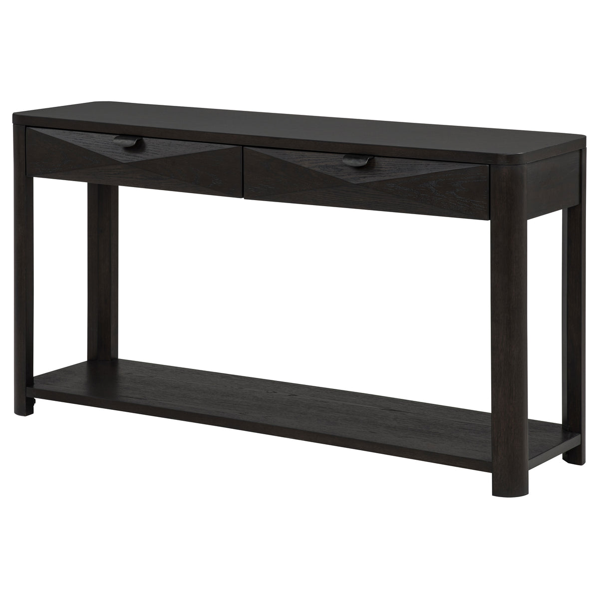 Marcelo Sofa Console Table with 2 Drawers and Shelf - Coffee