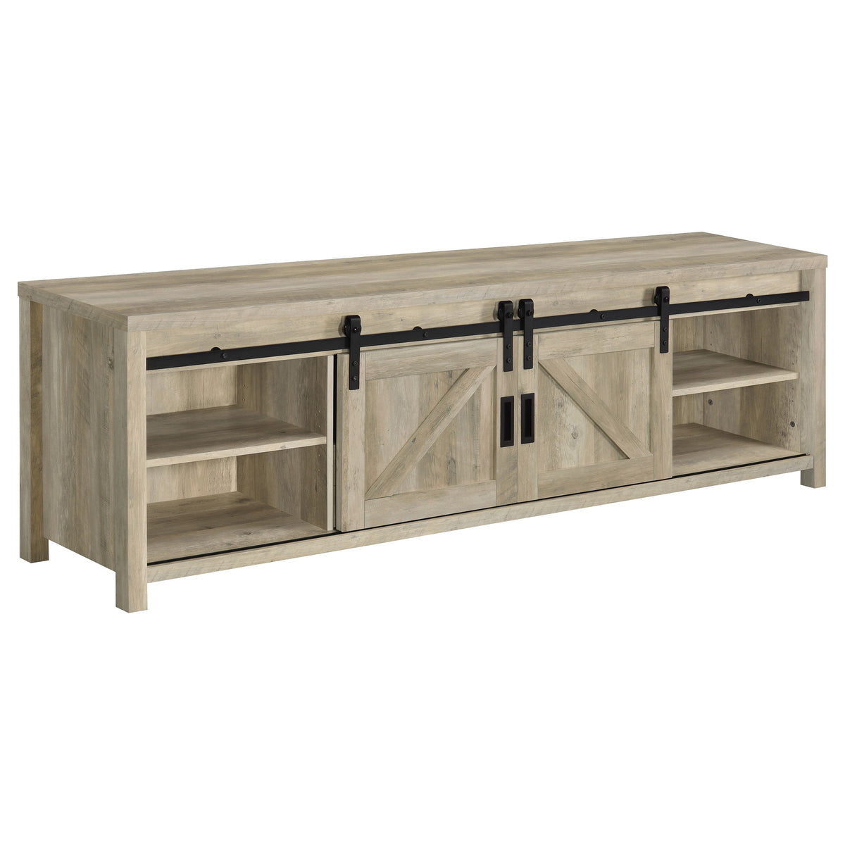 Madra 2-door Engineered Wood 79-inch TV Stand Pine - Distressed Pine