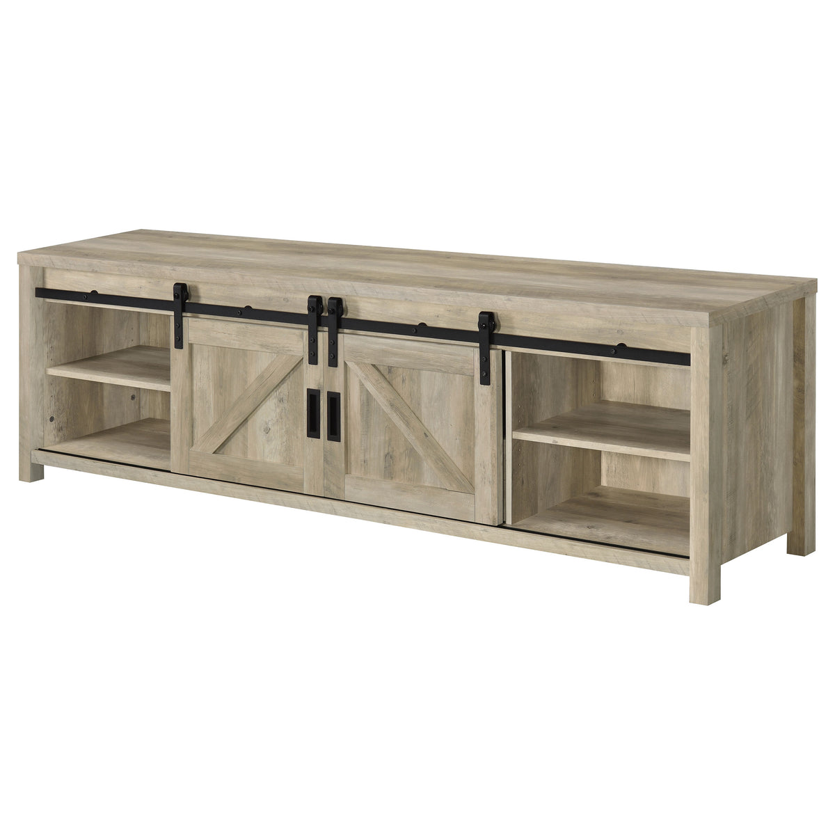Madra 2-door Engineered Wood 79-inch TV Stand Pine - Distressed Pine