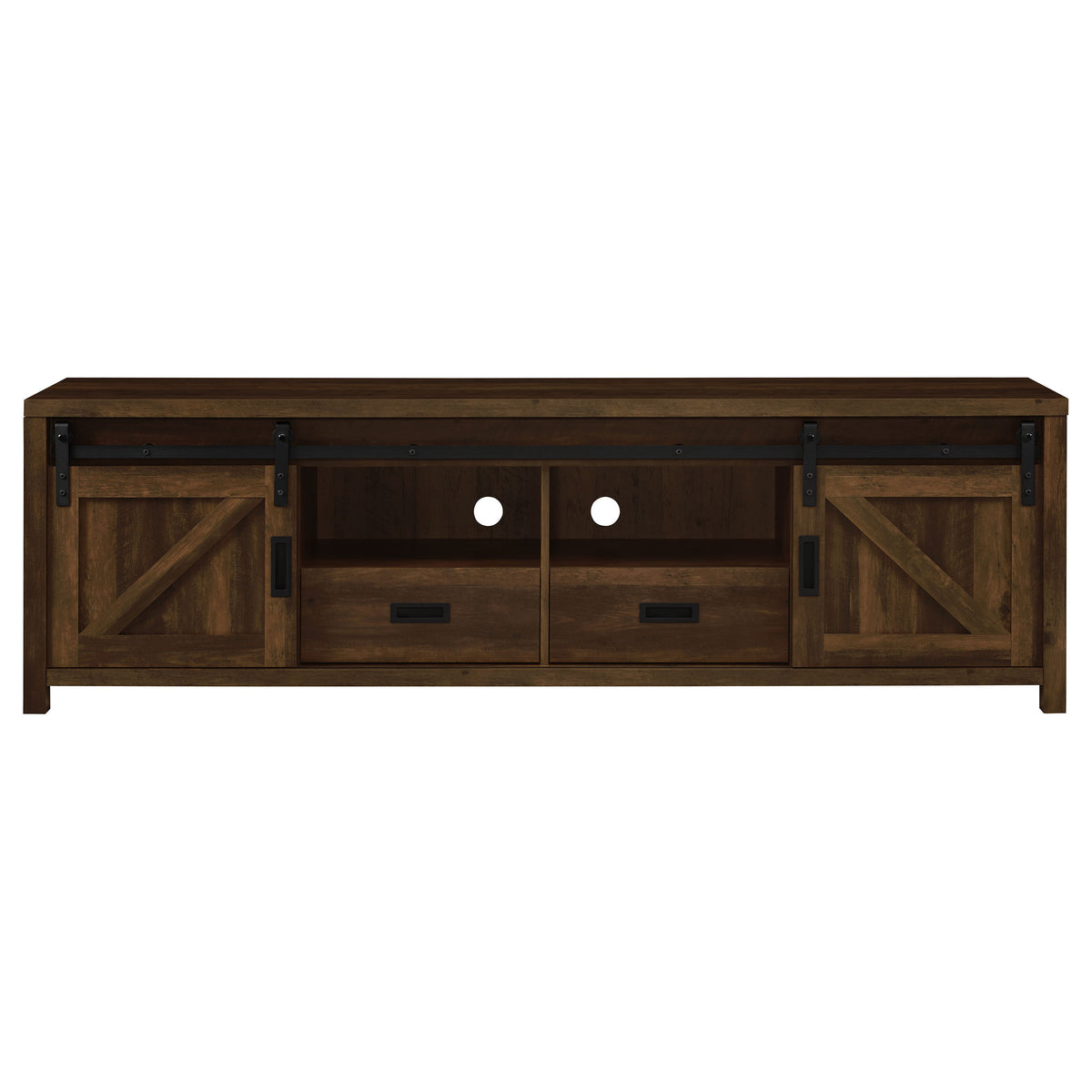 Madra 2-door Engineered Wood 79-inch TV Stand Pine - Dark Pine