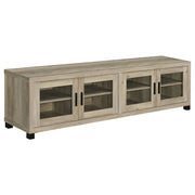 Sachin 4-door Engineered Wood 79-inch TV Stand - Distressed Pine