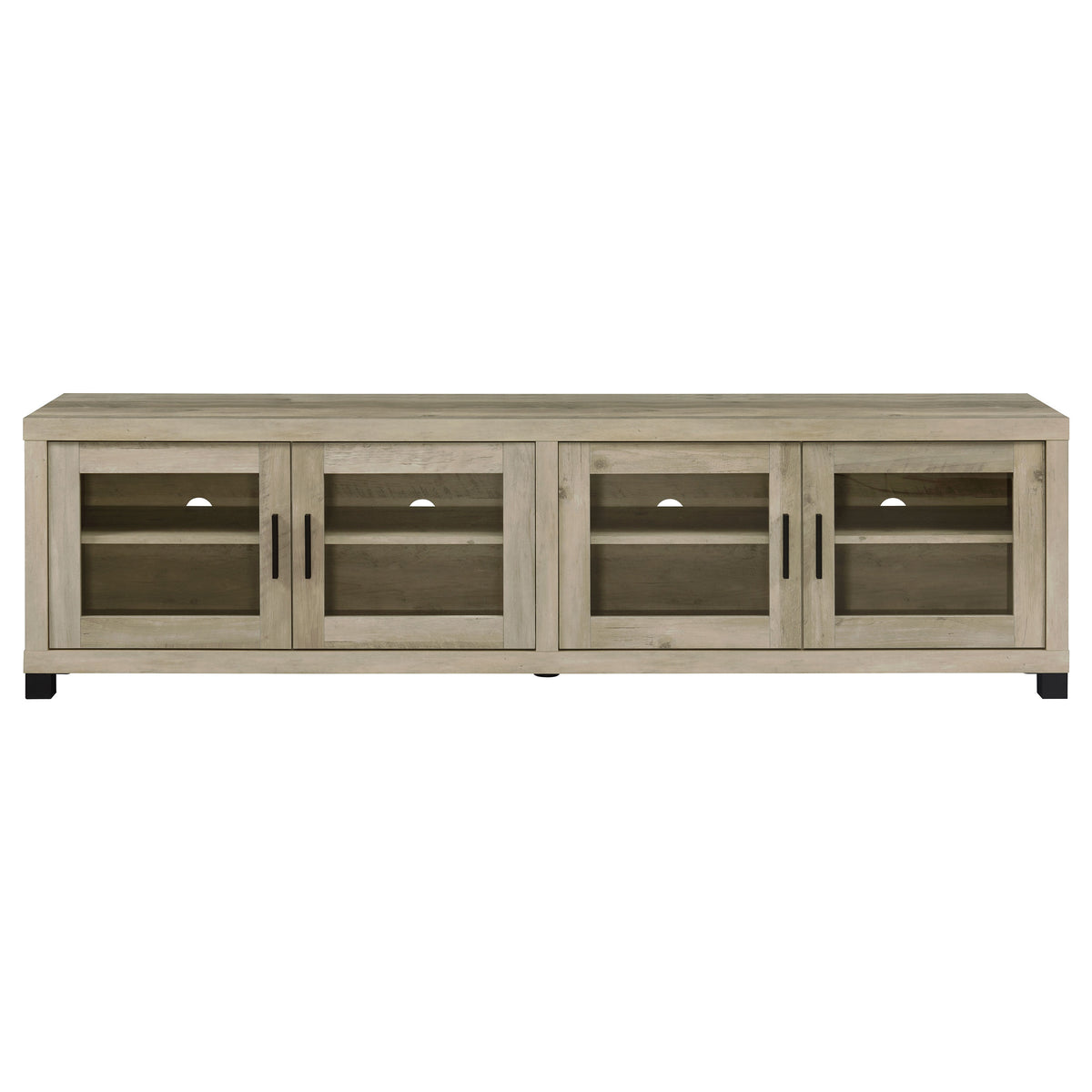 Sachin 4-door Engineered Wood 79-inch TV Stand - Distressed Pine