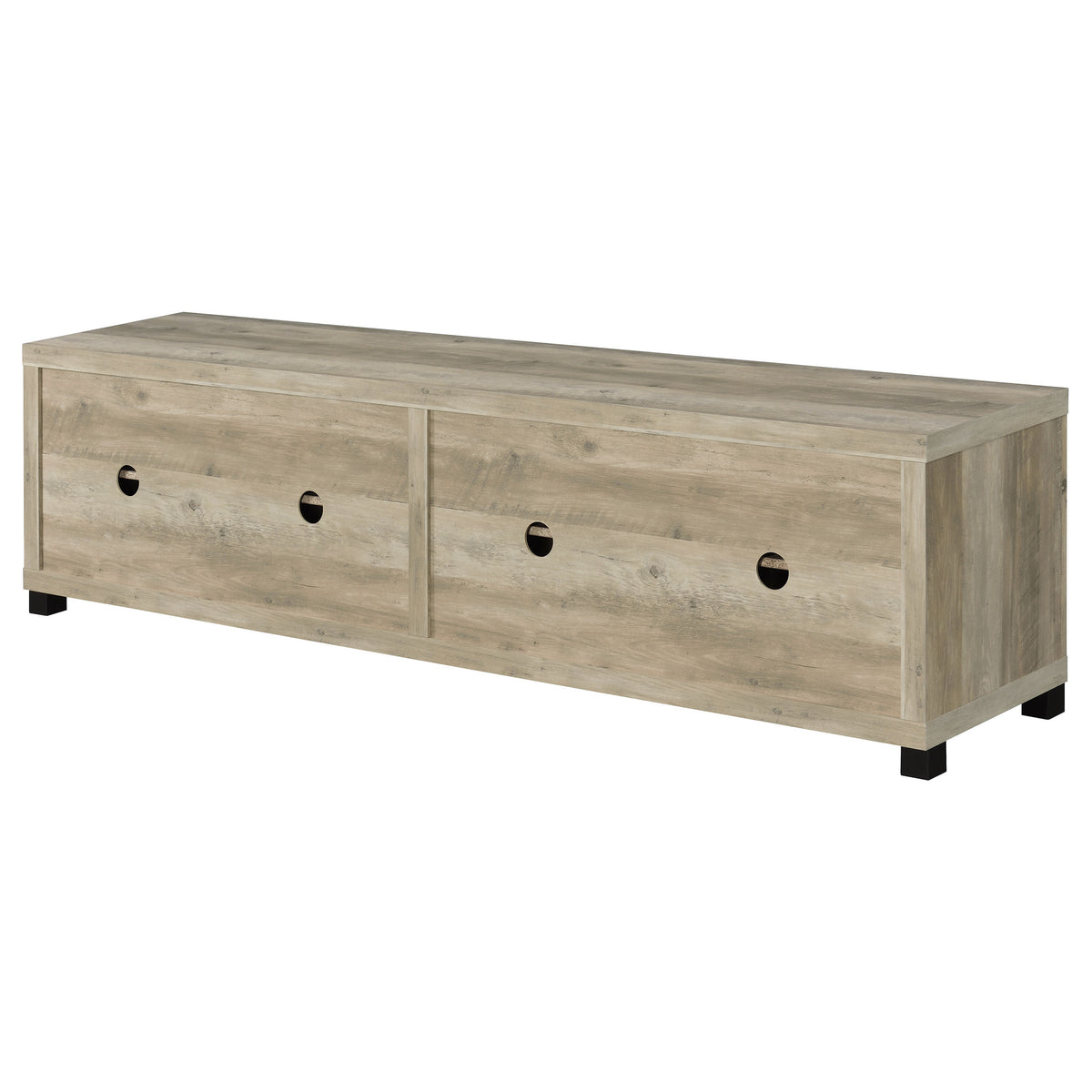 Sachin 4-door Engineered Wood 79-inch TV Stand - Distressed Pine