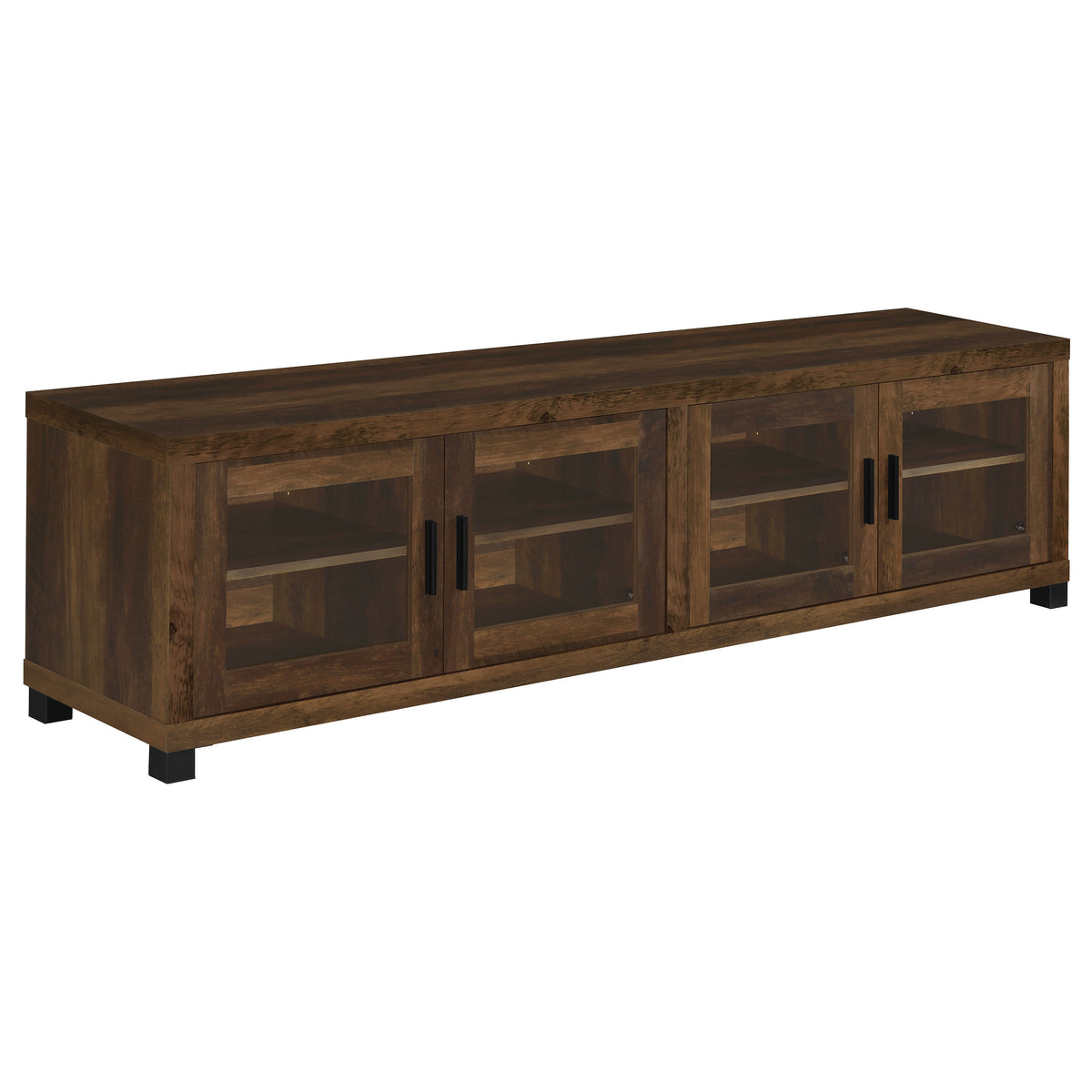 Sachin 4-door Engineered Wood 79-inch TV Stand - Dark Pine