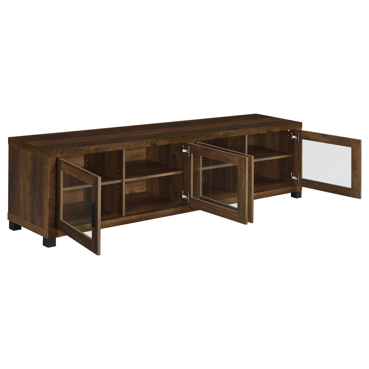 Sachin 4-door Engineered Wood 79-inch TV Stand - Dark Pine