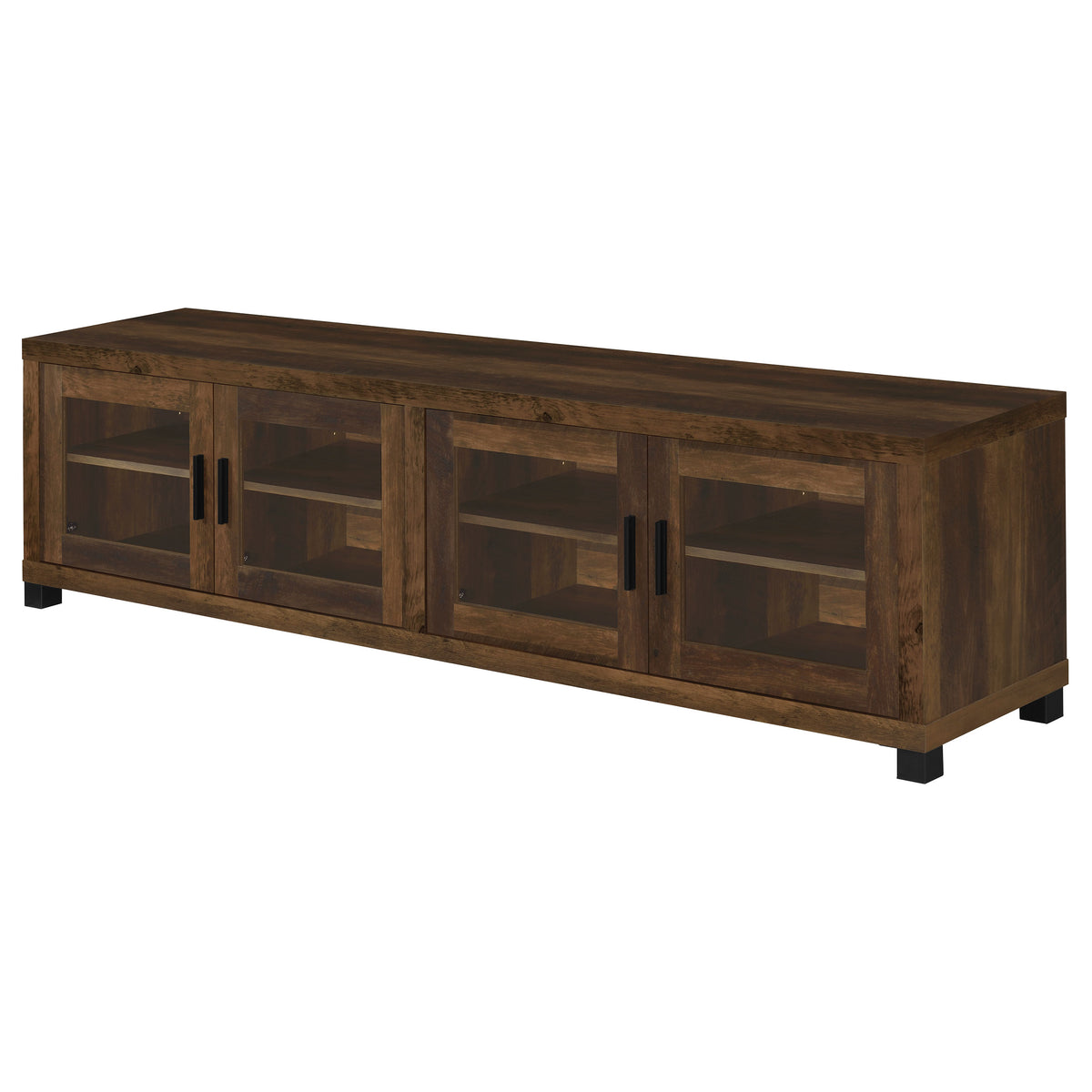 Sachin 4-door Engineered Wood 79-inch TV Stand - Dark Pine