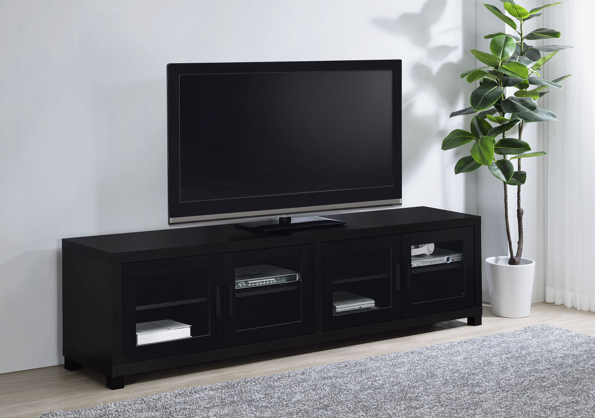 Sachin 4-door Engineered Wood 79-inch TV Stand - Black