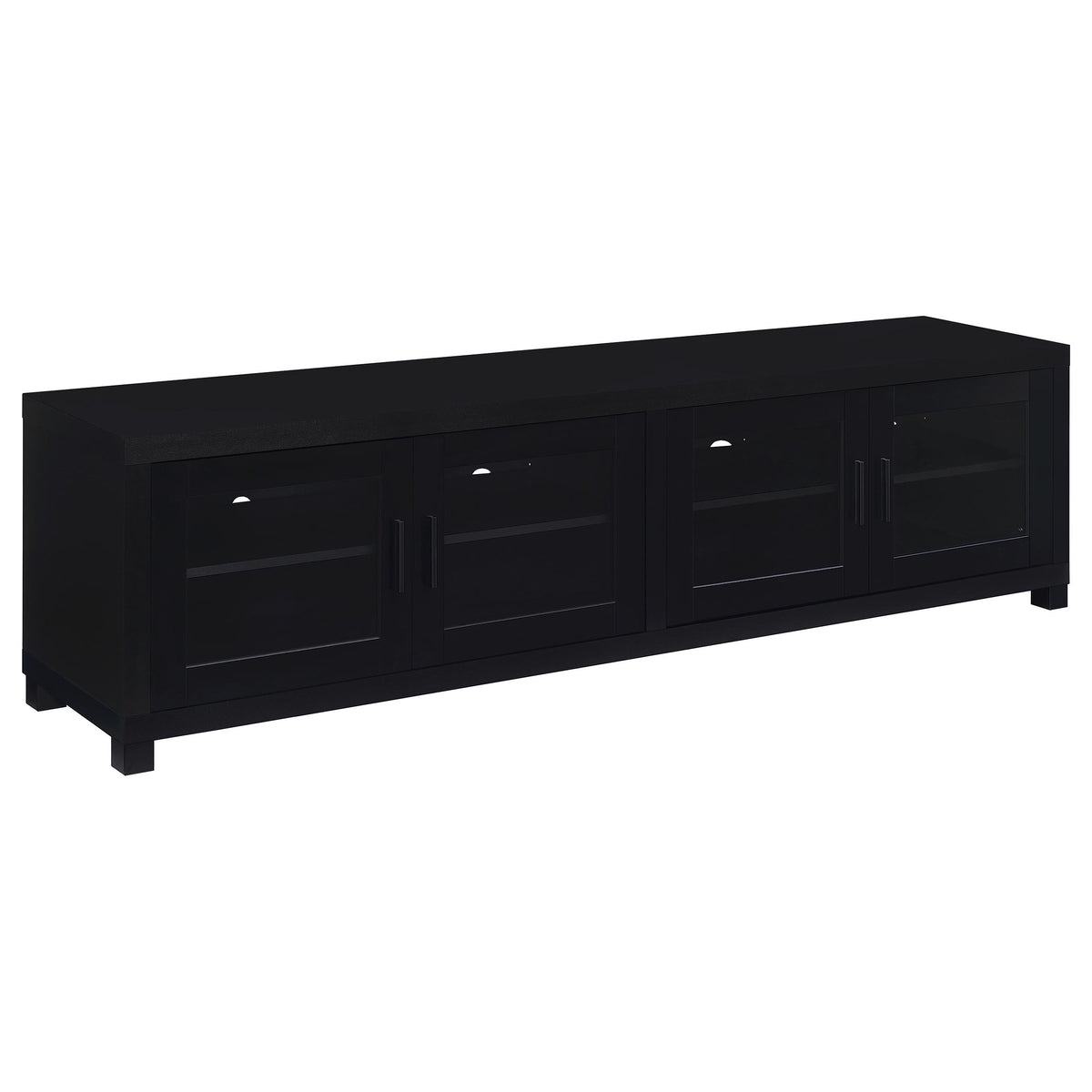 Sachin 4-door Engineered Wood 79-inch TV Stand - Black